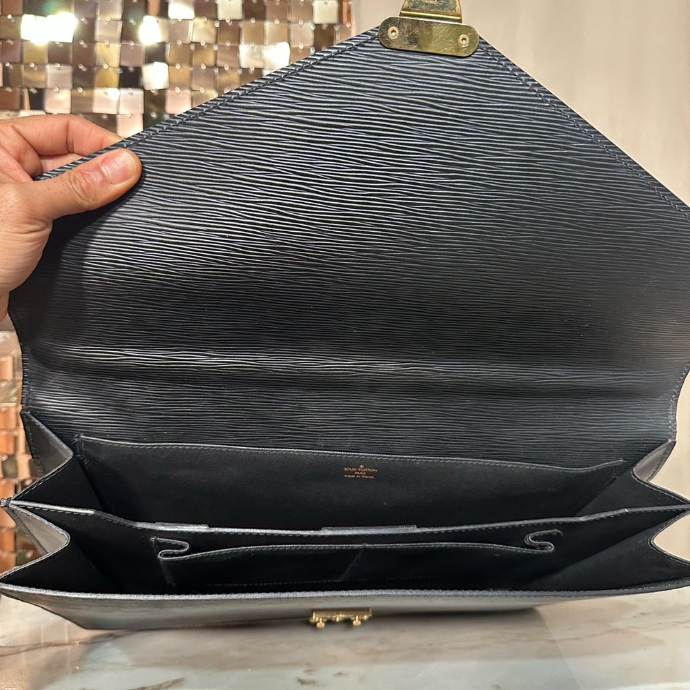 Louis Vuitton Black Epi Serviette Metis Vintage Briefcase - Picture 5 of 9